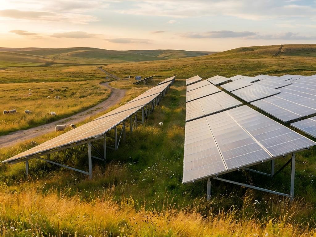 Grassland Solar Panel Ground Mount