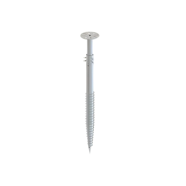 Height‑adjustable ground screw