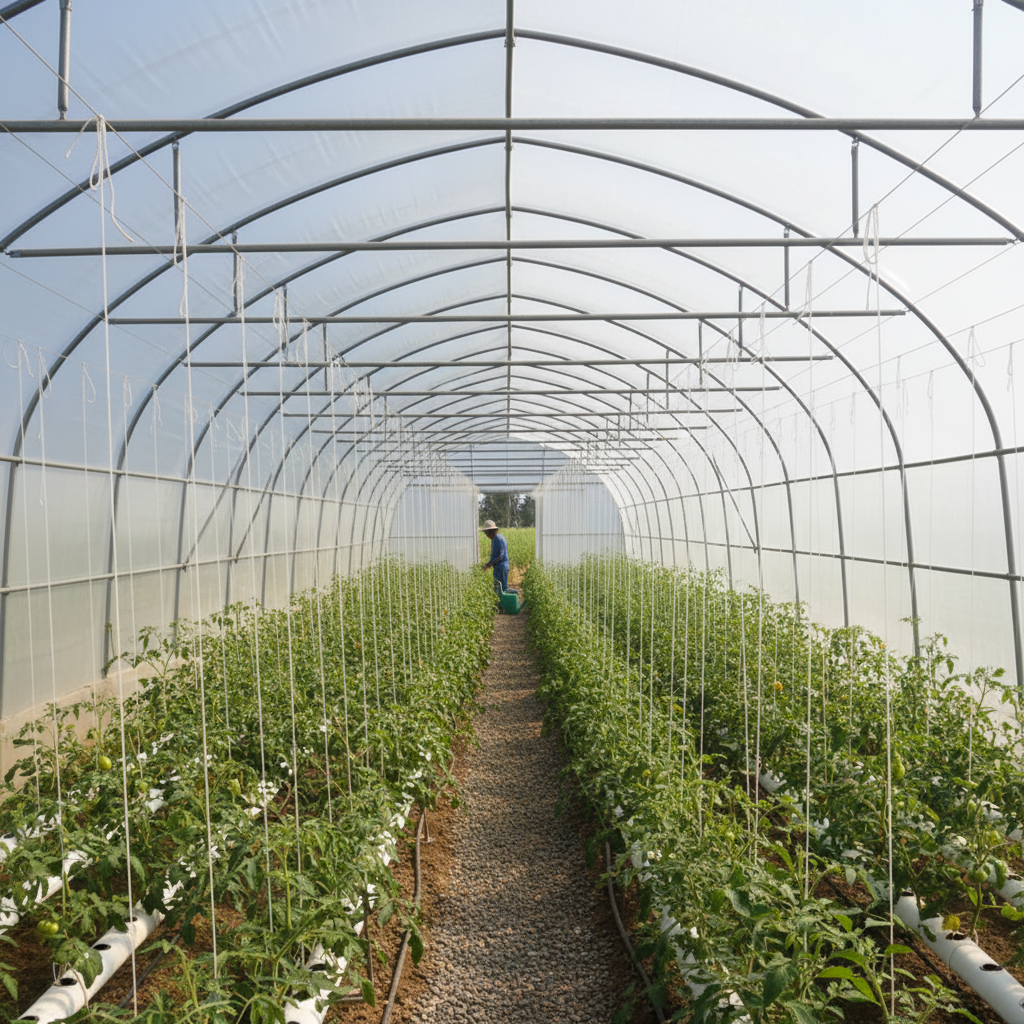 Enhancing greenhouse efficiency using smart glass films